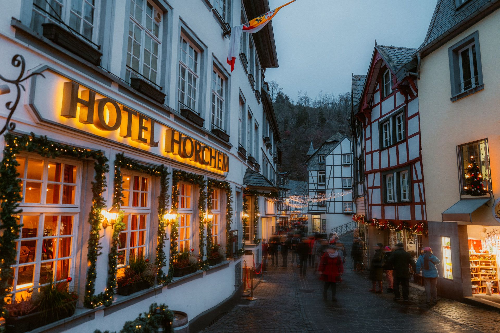 Monschau Kerstmarkt Hotel Horchem 