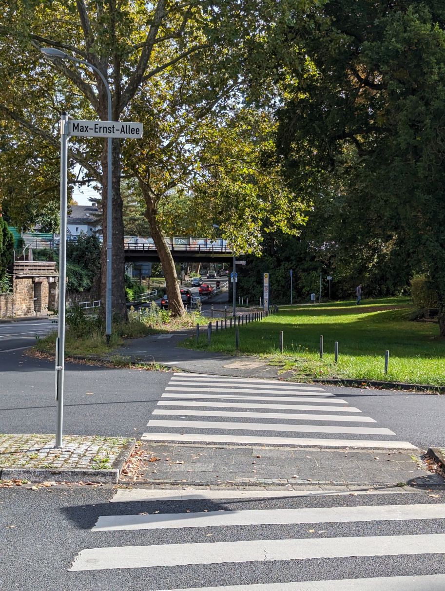 Max Ernst is ereburger van de stad Brühl. Een laan die van het station naar het museum leidt, is ook naar hem vernoemd.