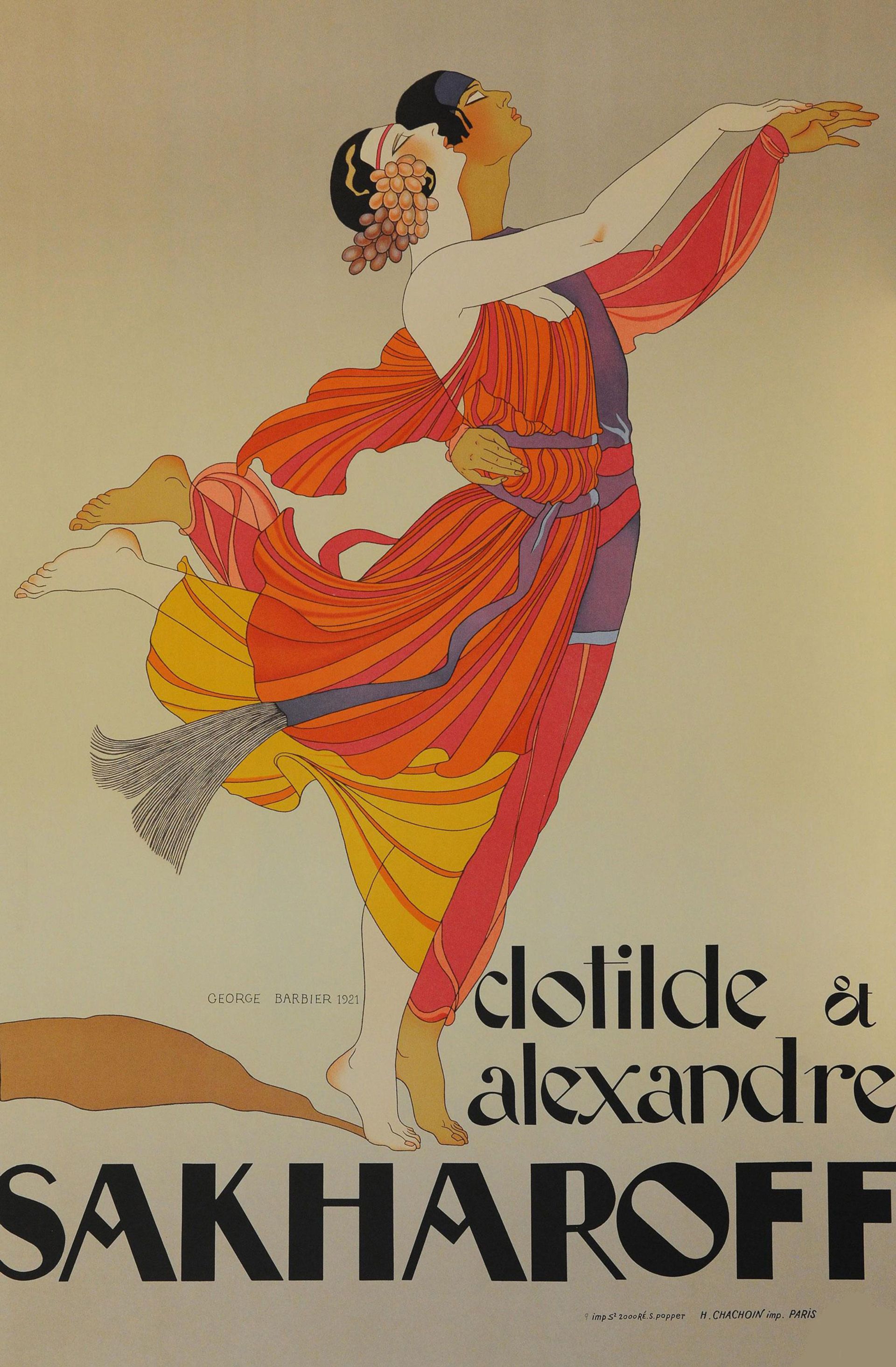 George Barbier, Clotilde en Alexander Sacharoff, 1921