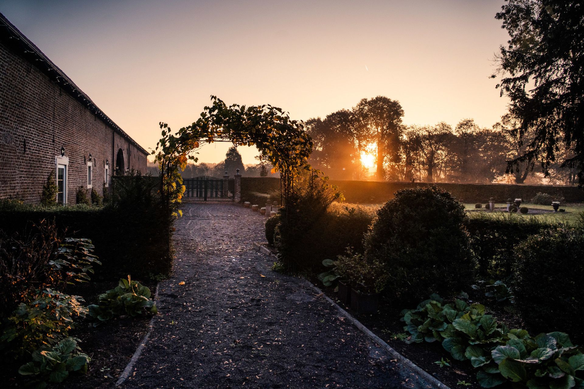 Zonsopgang kasteel Loersfeld