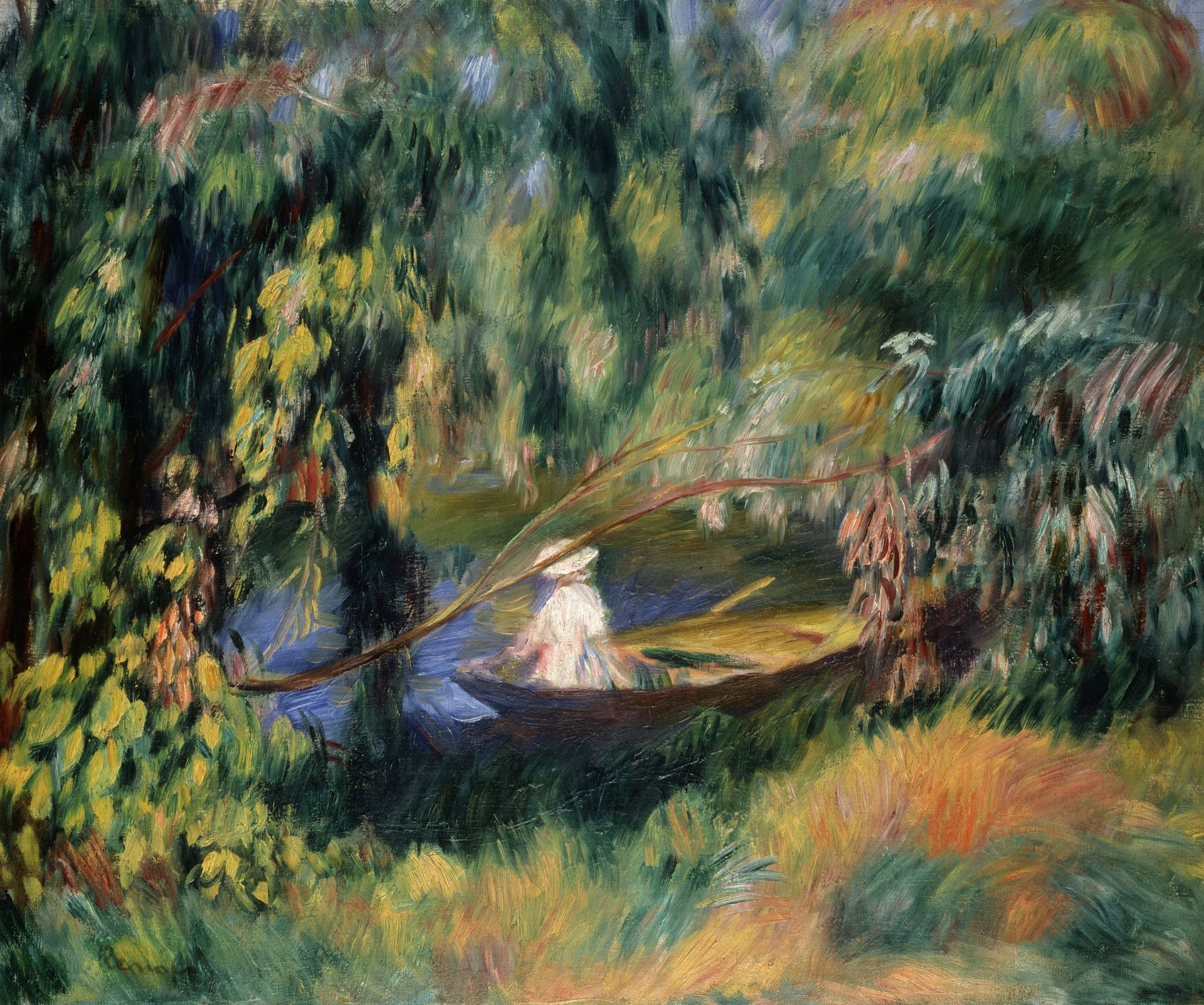 Pierre-Auguste Renoir,
De boot,
ca. 1878, olieverf op doek,
Museum Langmatt, Langmatt Sidney en Jenny Brown Stichting, Baden, Zwitserland