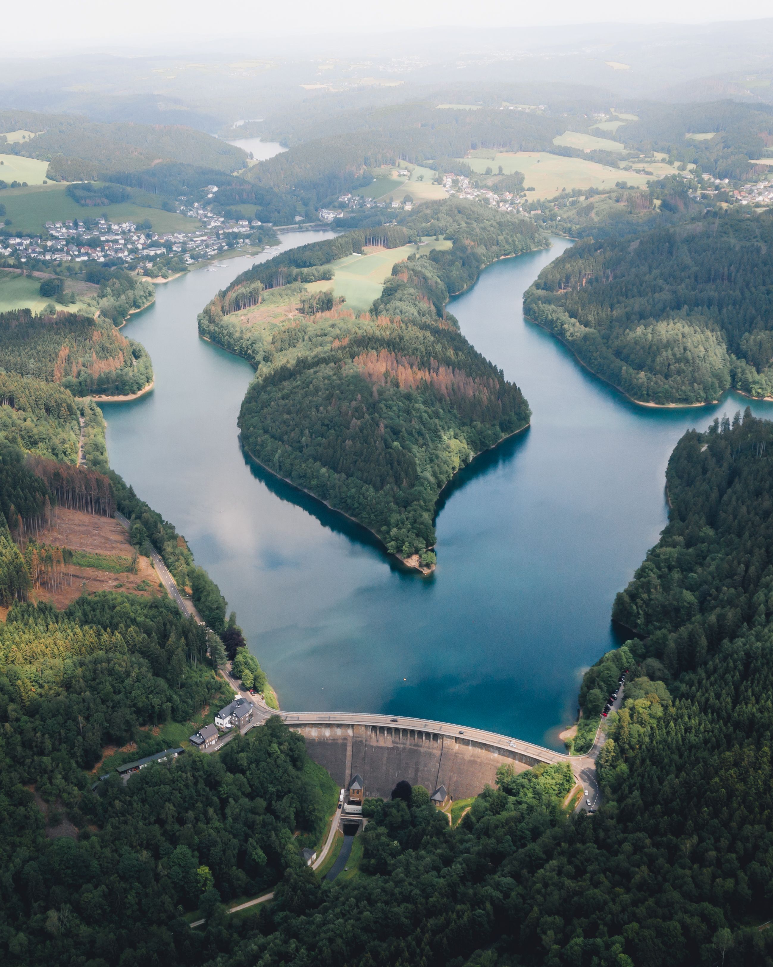 Aggertalsperre van boven Bergisches Land