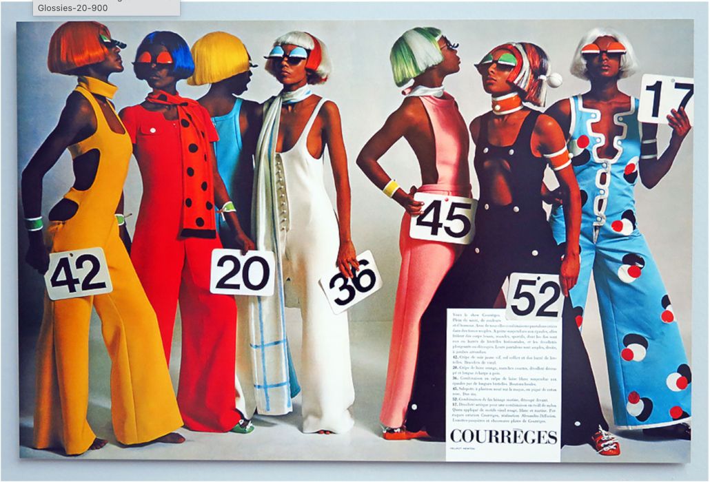 Helmut Newton, Courrèges, Franse Vogue, 1970
