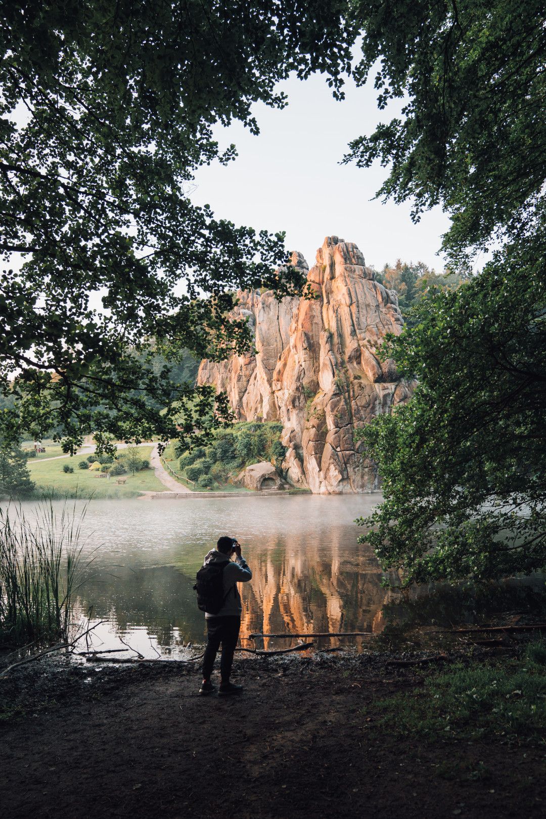 Externsteine bij zonsopgang, Teutoburgerwoud